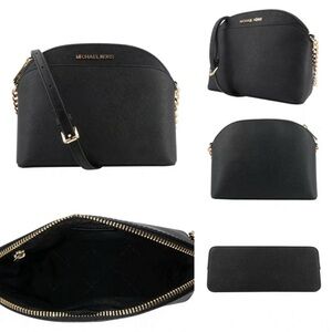 Michael Kors Emmy Saffiano Leather Black Crossbody Bag